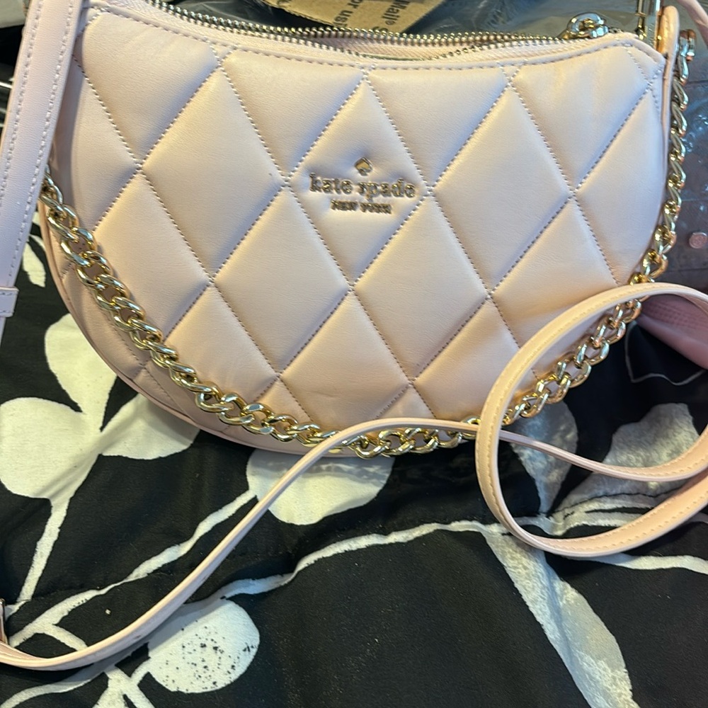NWT $389 Kate Spade Carey Quilted Pink Leather Crossbody